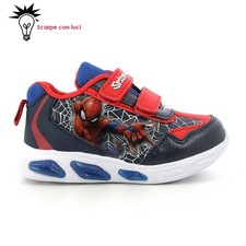 SNEAKERS VELCRO CON LUCI SPIDERMAN BAMBINO 21-25 DISNEY cod. R1310563S          