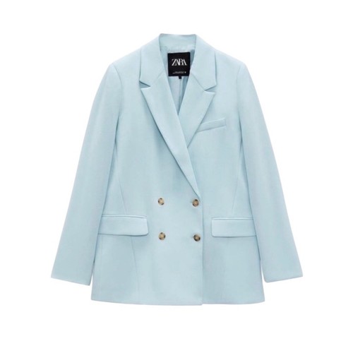 Blazer zara basic flowy blu - zara,