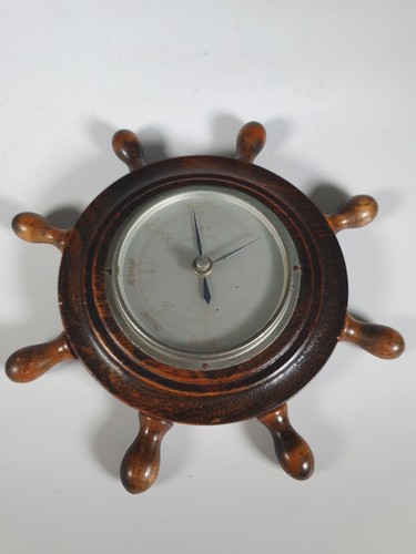 Vintage ships wheel barometer - ships,