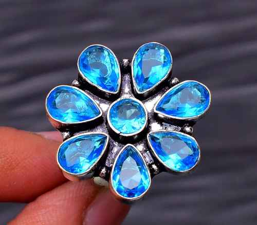 Pietra preziosa topazio - , blu