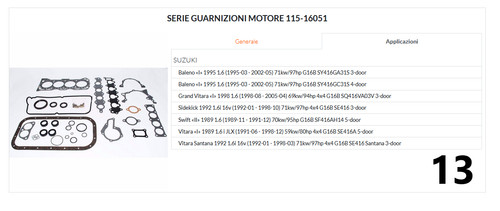 Serie guarnizione motore gtc - guarnizione,