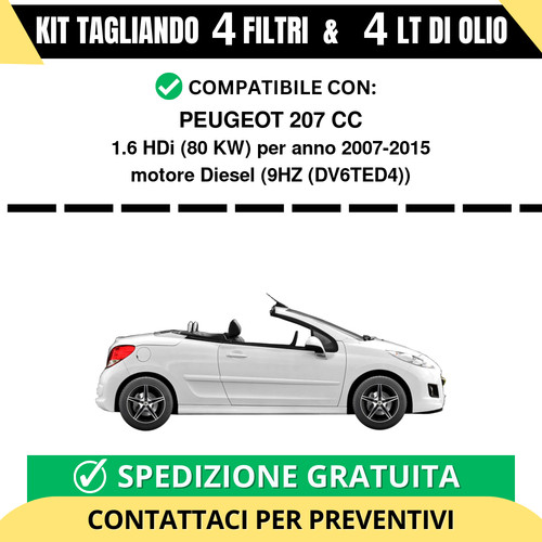 Tagliando per peugeot 207 - tagliando,