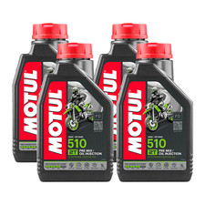4 LITRI OLIO MISCELA 2T MOTUL 510 TECHNOSYNTHESE JASO FD SCOOTER  MOTO OFF ROAD