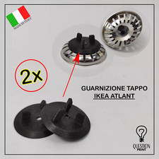2X GUARNIZIONI TAPPO LAVANDINO MODELLO IKEA ATLANT GUARNIZIONE GOMMA TAPPO