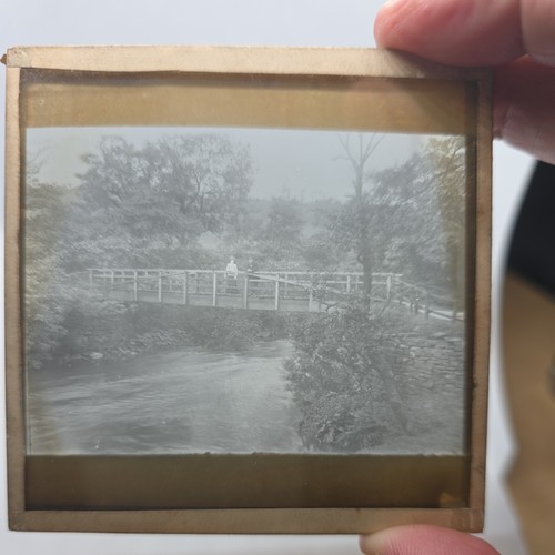 Glass magic lantern slide - glass,