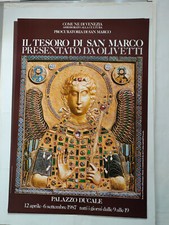Manifesto Il Tesoro di San Marco Olivetti Collezione Palazzo Ducale Venezia 1987 Ottimo!