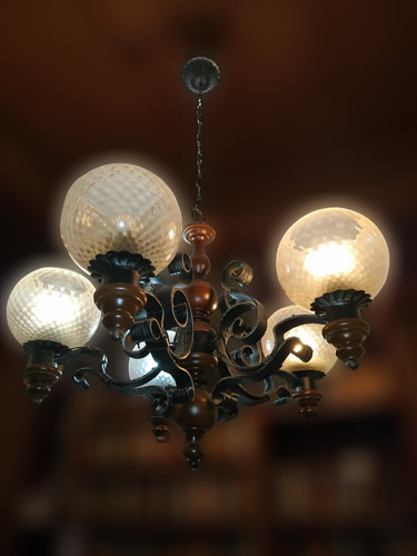 Lampadario vintage cinque - lampadario,