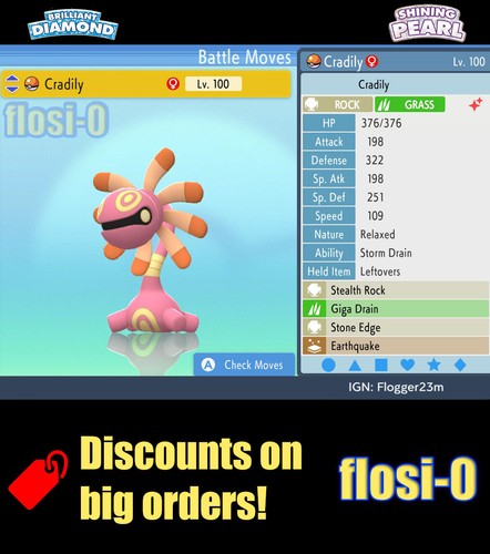 6iv shiny cradily - shiny,
