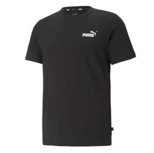 PUMA Uomo Piccolo Logo QT T-Shirt Tgl L Té Nero 586668 01 Maglia Nuova