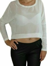 Blusa donna taglia xs silvian heach casual 36 bianca asimmetrica estiva