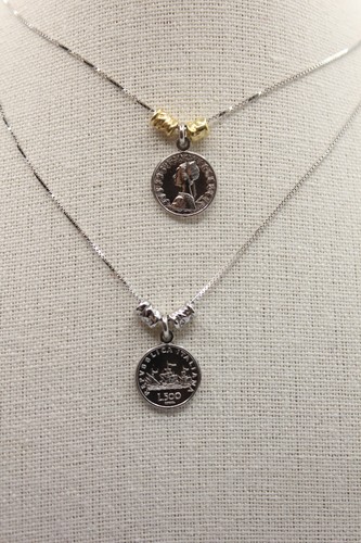 Collana argento monete - collana,