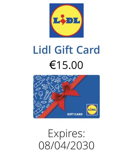 Gift card lidl - gift, only