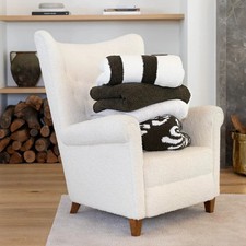 Kashwere Damask Teddy Brown and Cream Throw Blanket Luxury Chenille Plush