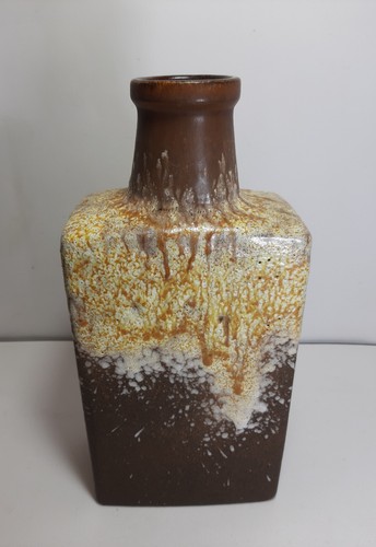 Vaso ceramica vintage quadrato - vaso,