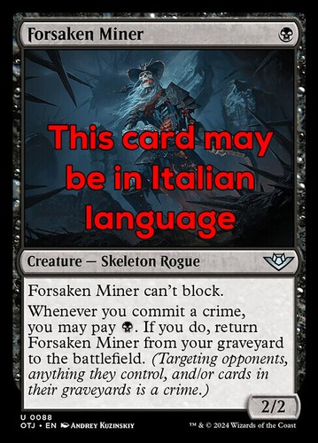 Mtg forsaken miner exc - mtg,