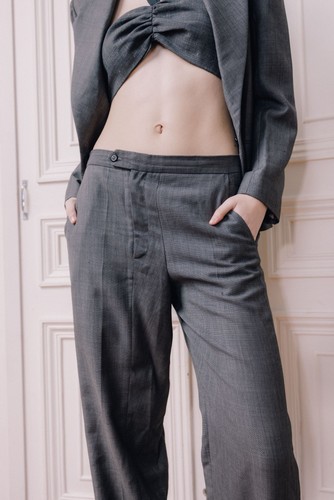 Pantalone lana grigio - , martin