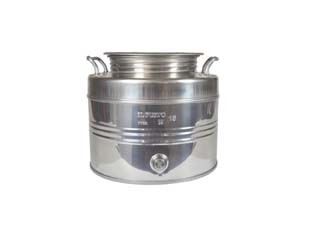 Fusto inox per olio graffato - inox,