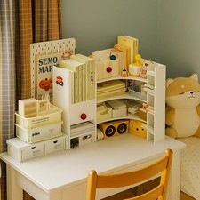 Scrivania con Scaffale 3 Ripiani Bianco - Salvaspazio Moderno Ufficio