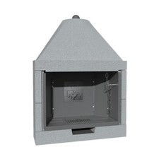 Camino A Legna In Ghisa Aperto Prefabbricato 111x60x150H M 110 TGH Marsicamin