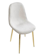 SEDIA TESSUTO BIANCA METALLO