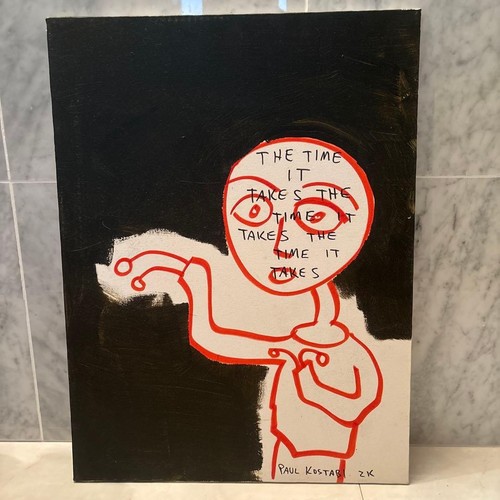 Quadro tela paul kostabi - tela,