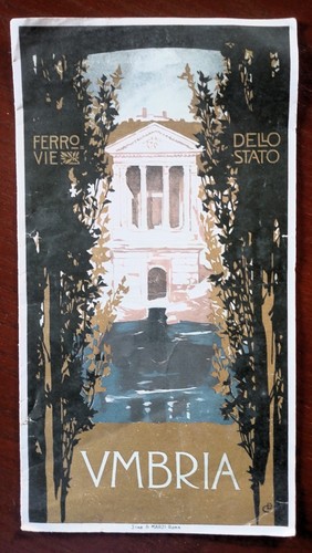 Raro pieghevole umbria - umbria, 1908