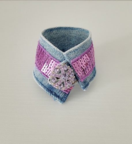Bracciale jeans azzurro - bracciale, con