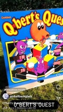 Qbert's Quest Gottlieb pinball backglass flipper backglass