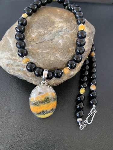 Collana uomo calabrone diaspro - collana,