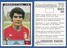 FIGURINA CALCIATORI PANINI ARGENTINA 78 - NUOVA/NEW N.167 MANAI - TUNISIE