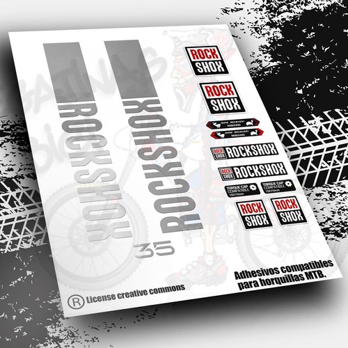 Adesivo forcella rockshox - adesivo,