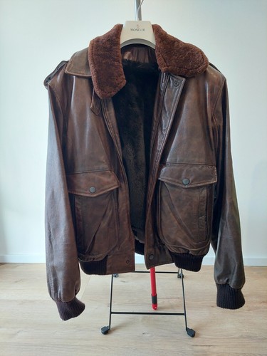 Giacca pelle marrone uomo - marrone,