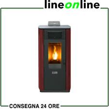 Stufa a pellet Qlima Fiorina 74 S-LINE Red Slim 8,24 kW riscaldamento 75mq