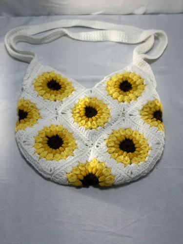 Borsa all uncinetto girasole - borsa,