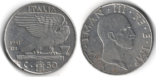 Italia centesimi 1941 - italia, 50
