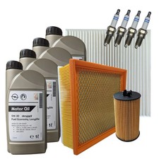Kit Tagliando Opel Meriva B 1.4 Benzina LPG 3 Filtri 4 Olio GM 5W30 Candele