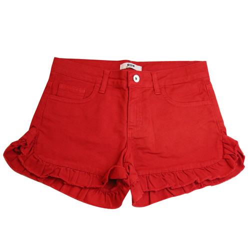 Msgm bambini shorts rossi - rossi, con