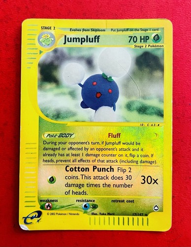 Lotto carte pokemon jumpluff - carte,