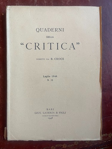Quaderni della critica - quaderni,