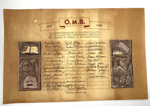 Diploma commemorativo m - diploma, o.m.b