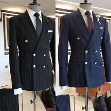 Abito uomo blu navy a righe