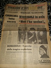 quotidiani d'epoca del lunedì-corriere d'informazione -lunedì/mar 18/19 gen.1965