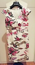 COCCAPANI Trend Abito donna rasatello di cotone bianco fantasia fiori  Tg. 40