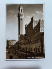 SIENA PALAZZO PUBBLICO VERA FOTOGRAFIA CARTOLINA D’EPOCA