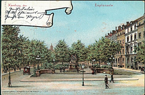 Cartolina amburgo esplanade - amburgo,