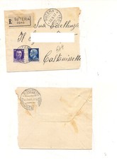 1620 Annullo frazionario SUTERA Girgenti 14-29 1937 Imperiale raccomandata