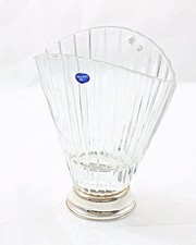 Vaso in cristallo rigato  con