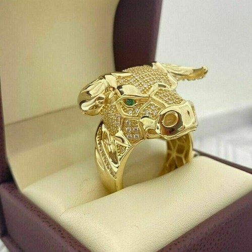 Anello uomo testa toro - anello,