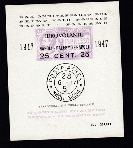 1947 erinnofili napoli - napoli, palermo