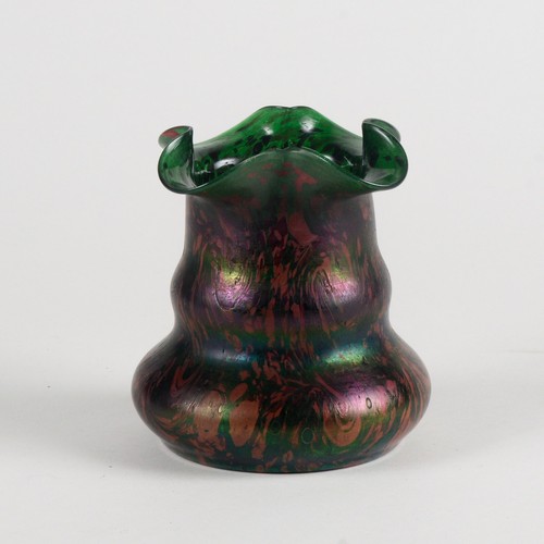 Vaso vetro verde viola - in, e